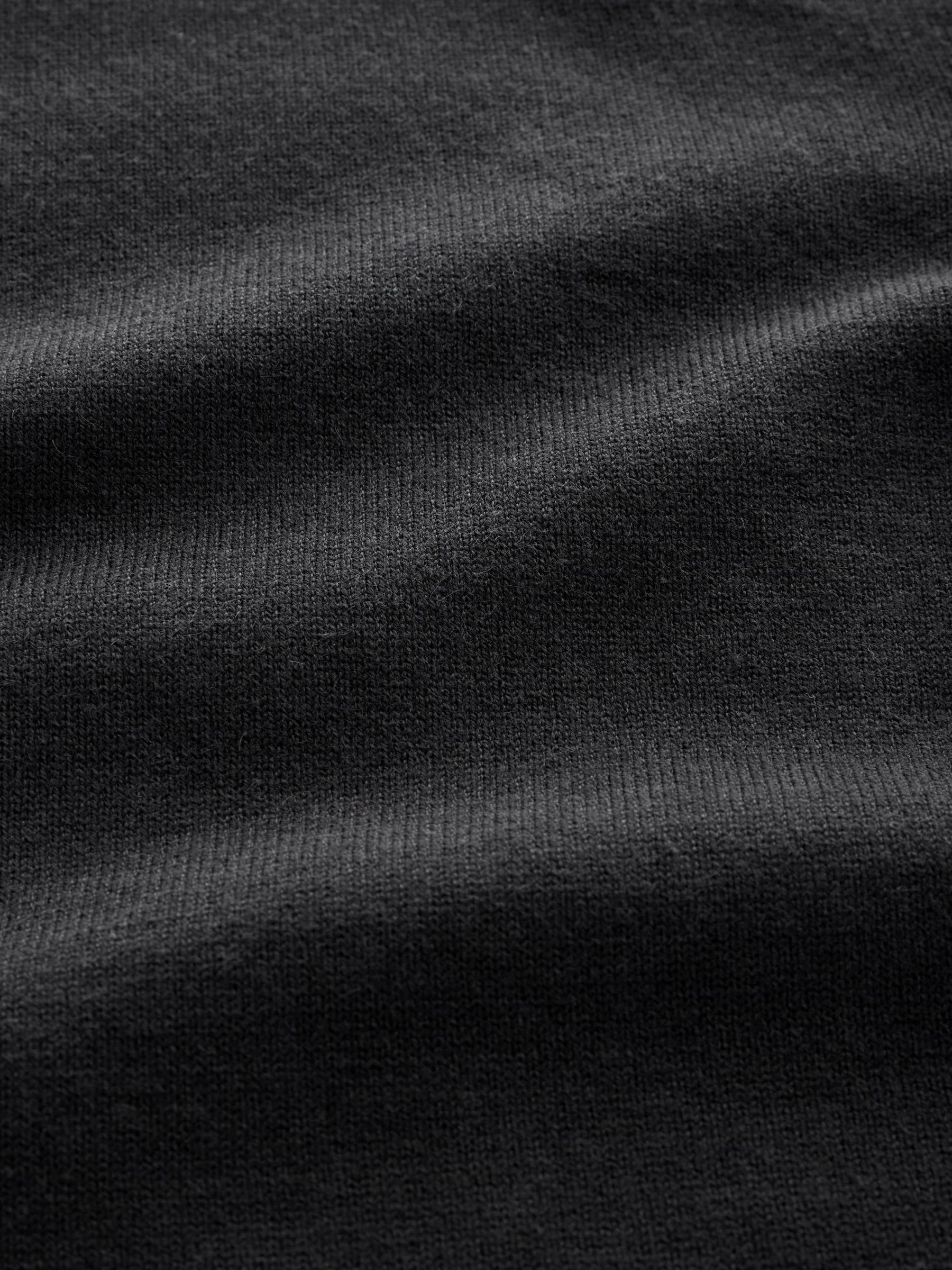 Zwart - Effen - Regular Fit Essential Long Sleeve Knitted Polo Shirt