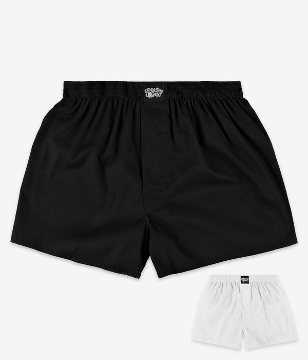 Lousy Livin Plain Boxershorts (black white) 2er Pack