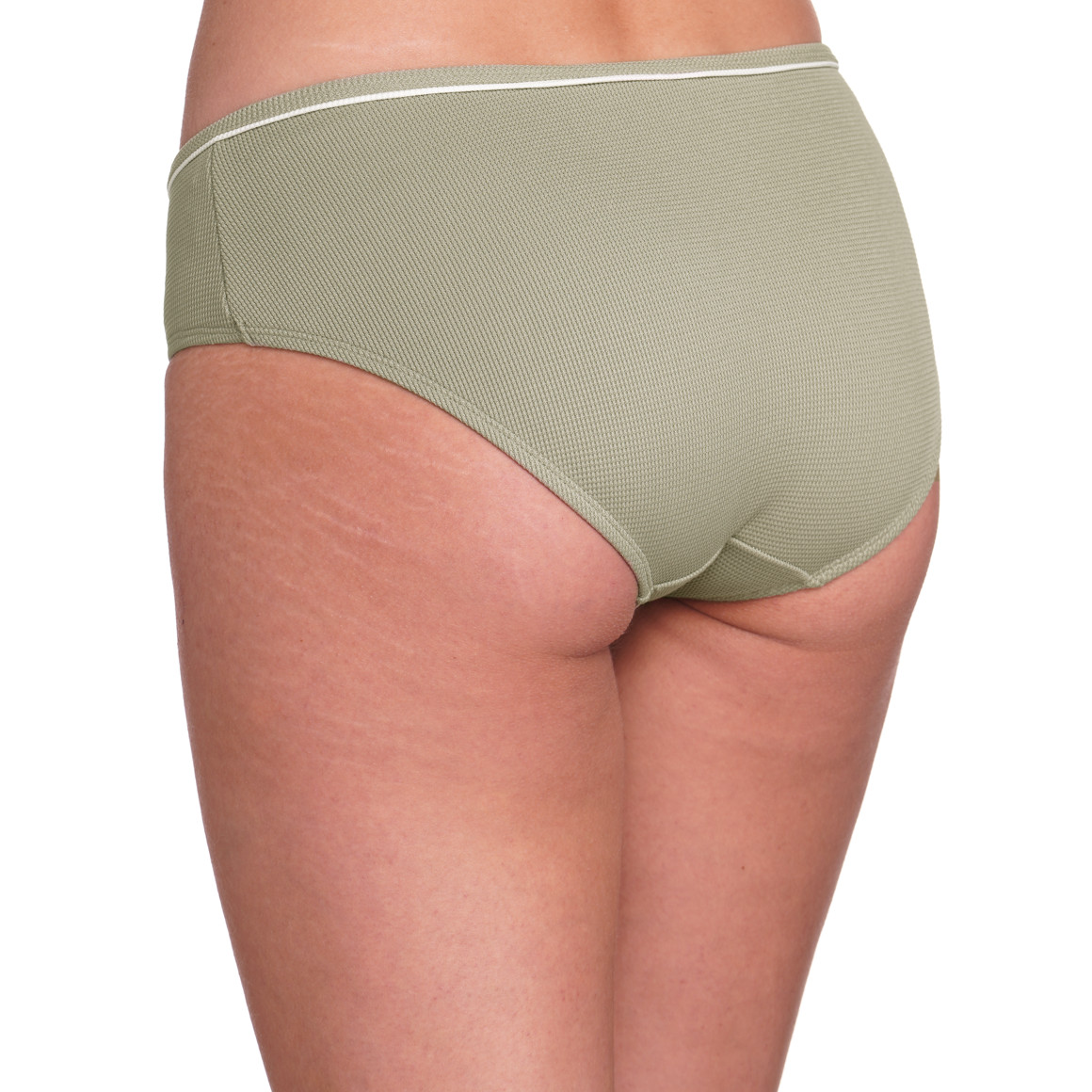 Jonas Nielsen Damen Bade-Slip mit strukturiertem Material oliv