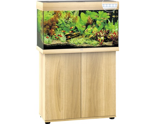 JUWEL Rio 125 SBX aquariumcombinatie met ledverlichting, verwarming, filter en lichte houten kast