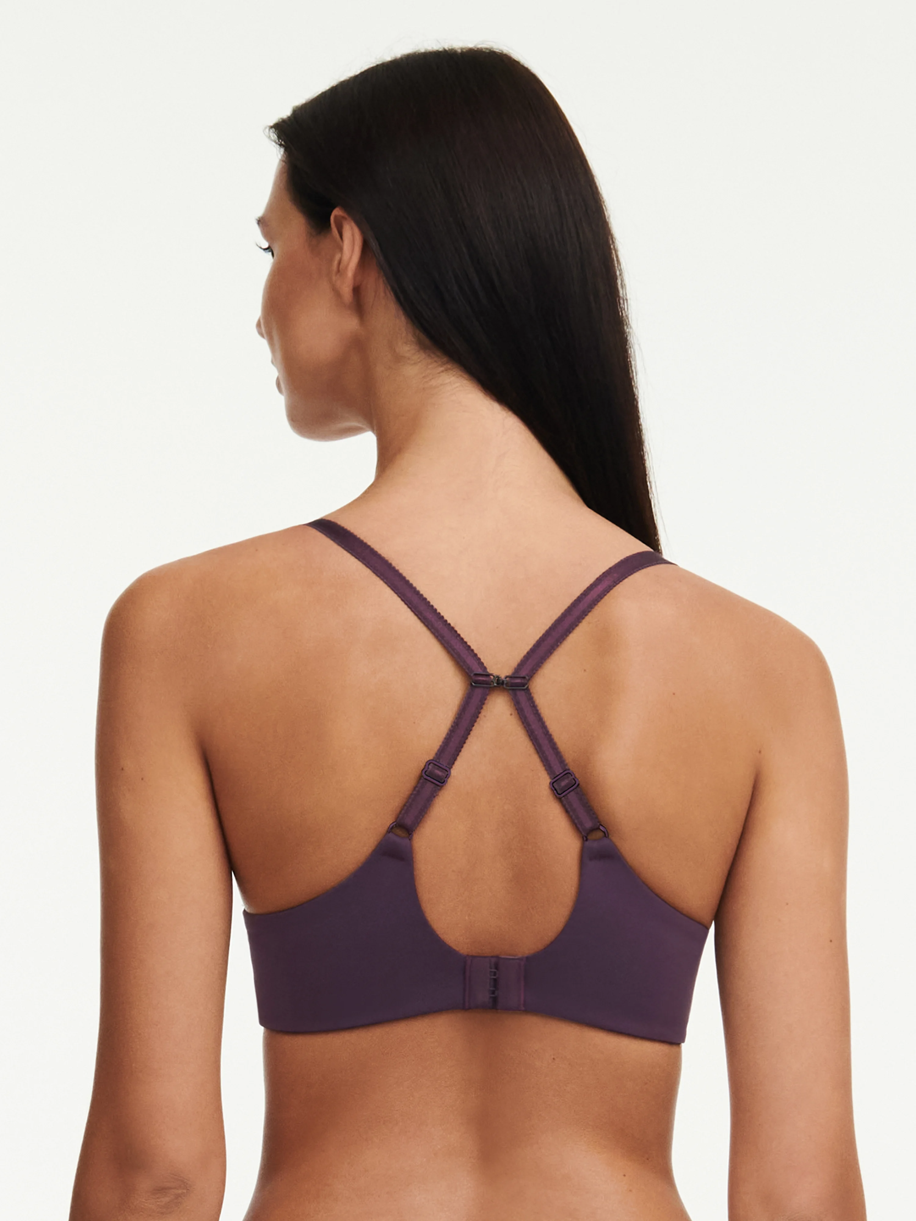 NORAH CHIC - Soutien-gorge coques plongeant en dentelle | Violet