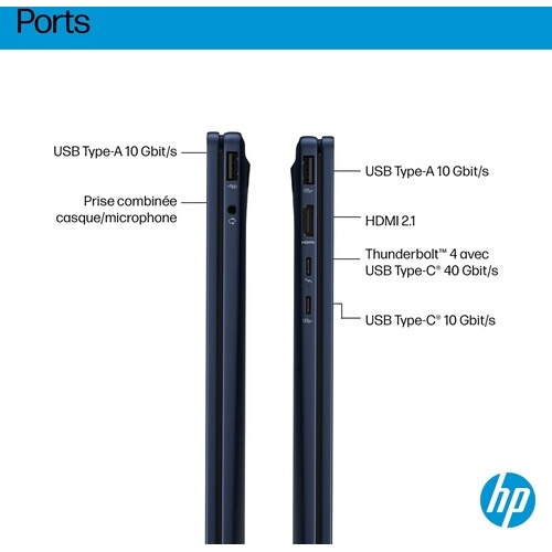 PC portable Hp OmniBook X Flip 2-en-1 Next Gen 14-fm0013nf Copilot+ PC Intel Core AI Ultra 7 32 Go RAM 1 To SSD Bleu atmosphérique