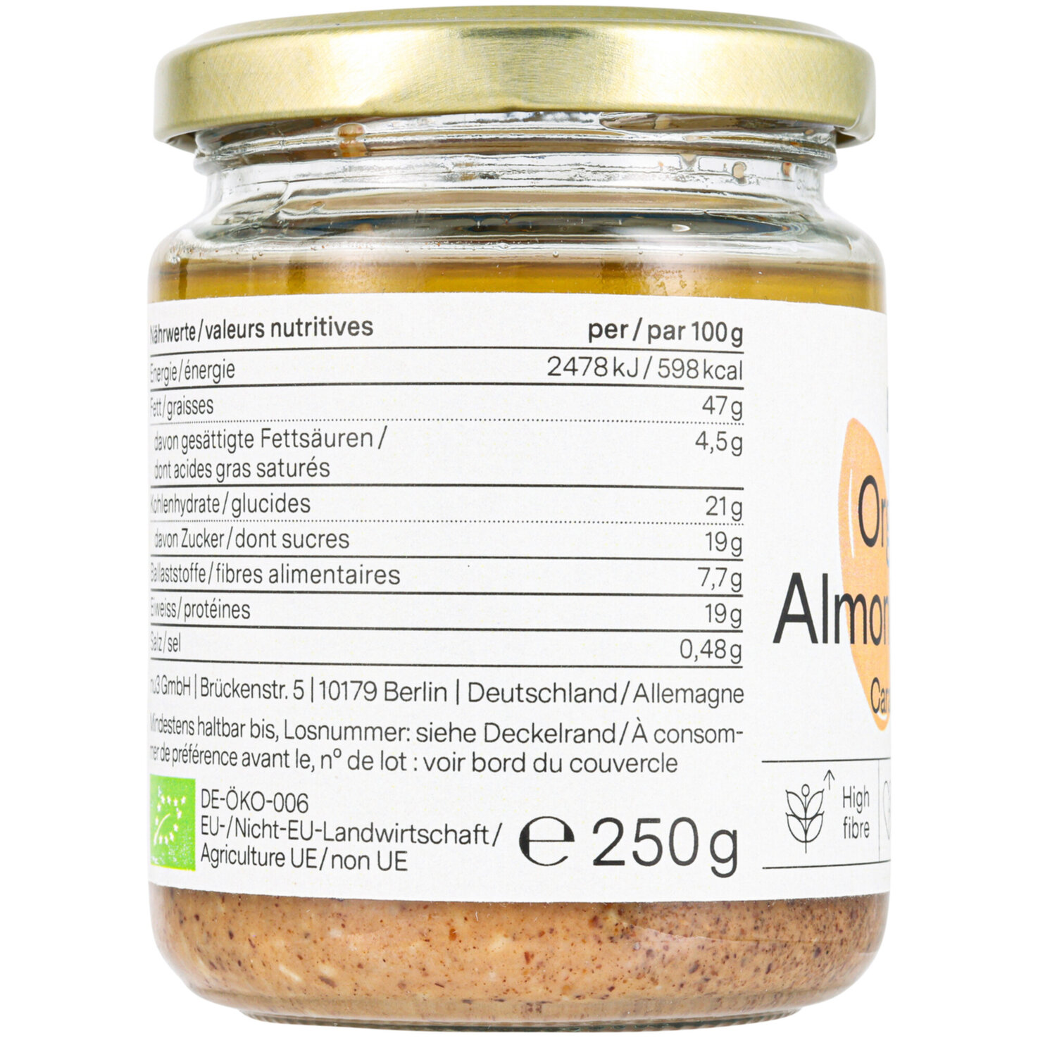 nu3 Bio Almond Butter Caramalized