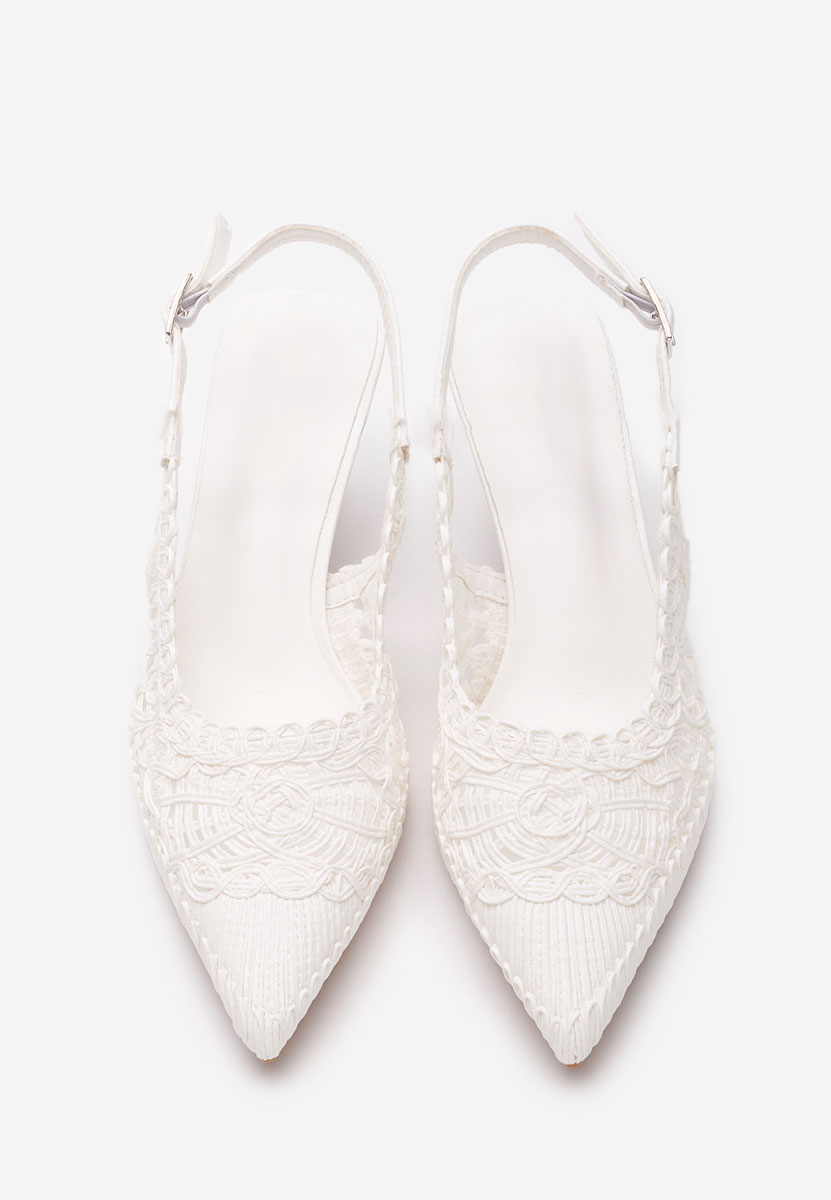 Chaussures slingback blancs Alisiana