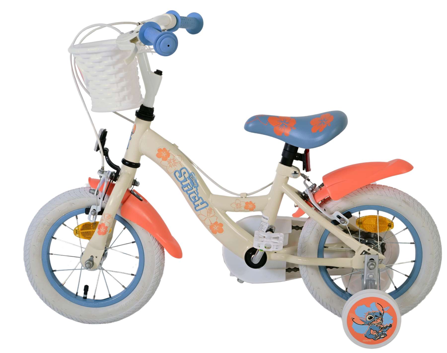 VOLARE Kinderfahrrad Disney Stitch, 12 Zoll, ohne Rücktrittbremse