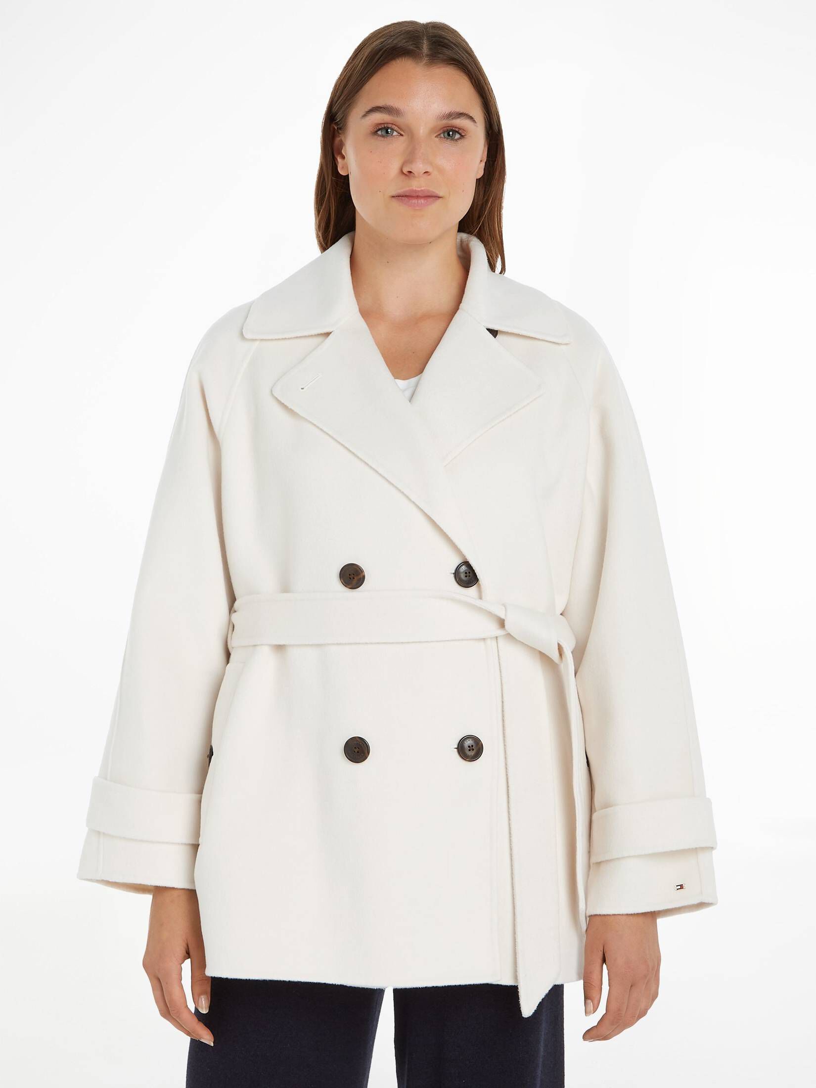 Tommy Hilfiger| Damen Wolljacke DF WOOL BLEND SHORT TRENCH