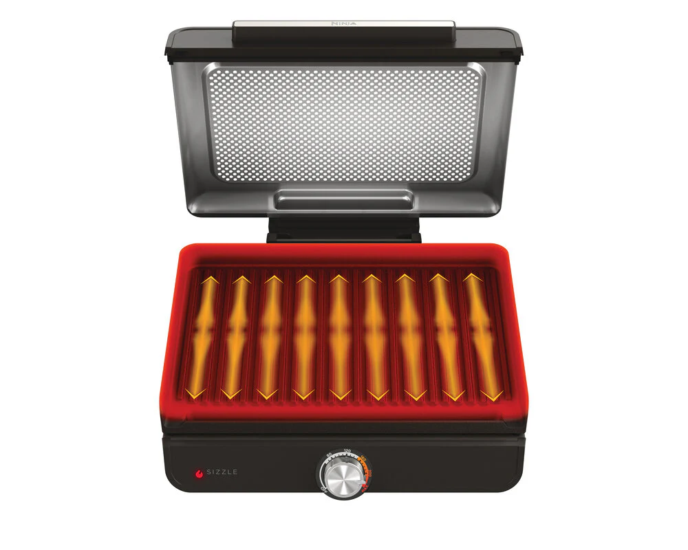 Ninja  Sizzle Flat Plate & indendørs grill - sort