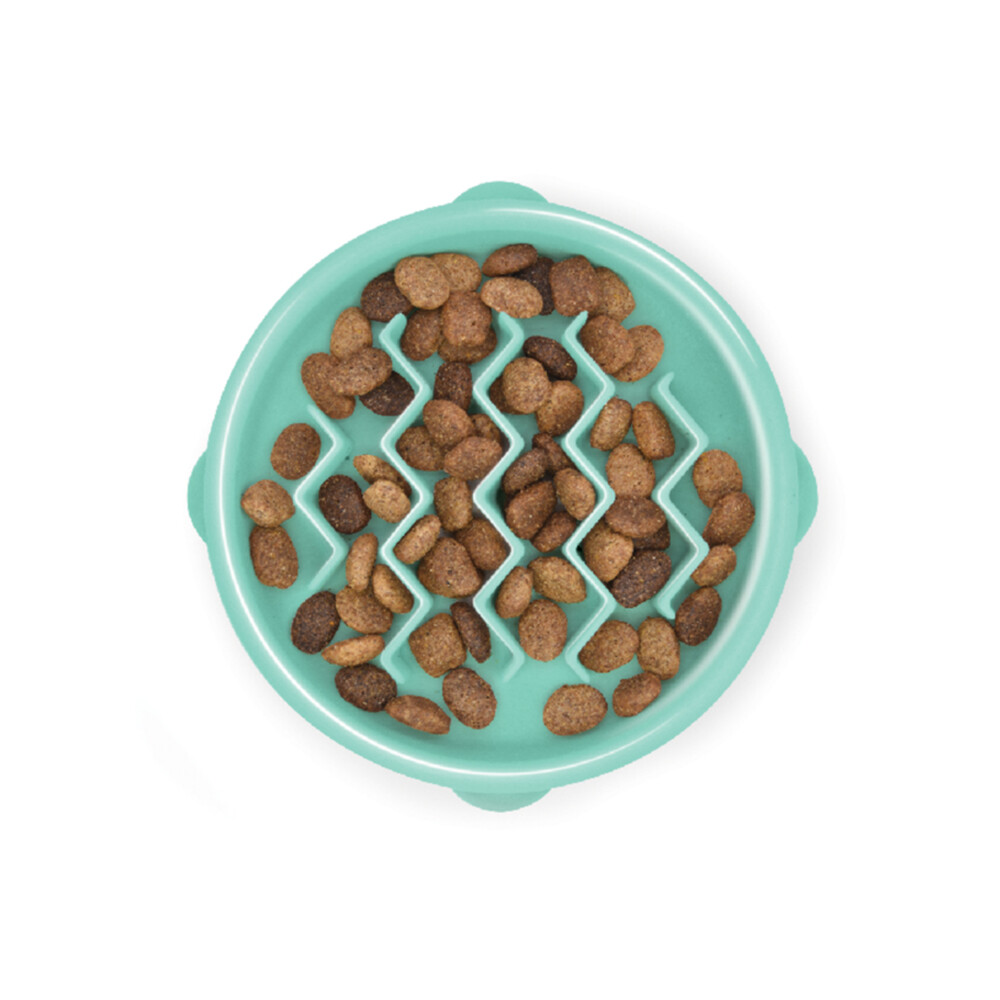 Outward Hound Dog Fun Feeder Wave Small Mintgroen14.5 x 13 x 3 cm