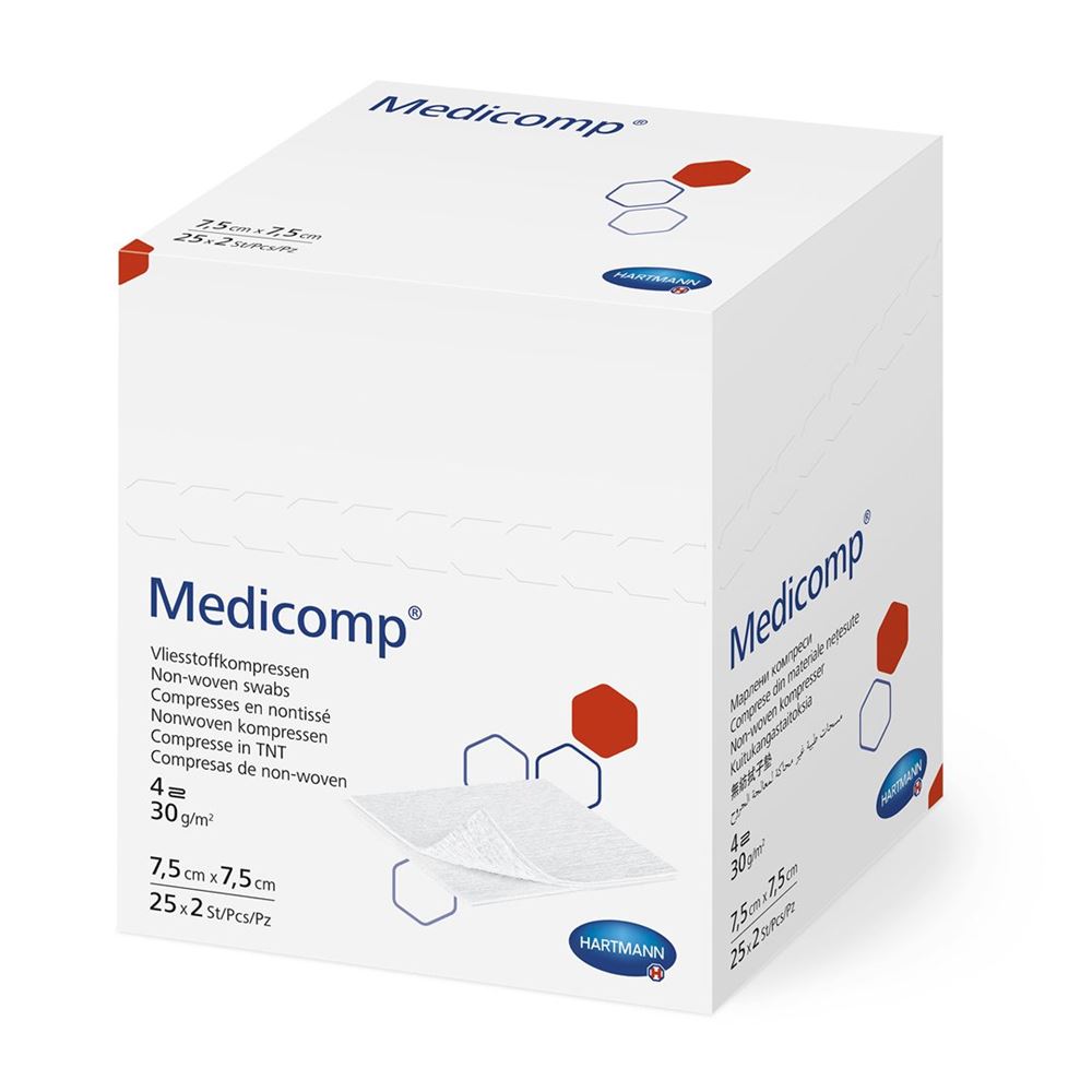Medicomp Bl 4 fach S30 7.5x7.5 steril 2 Stk