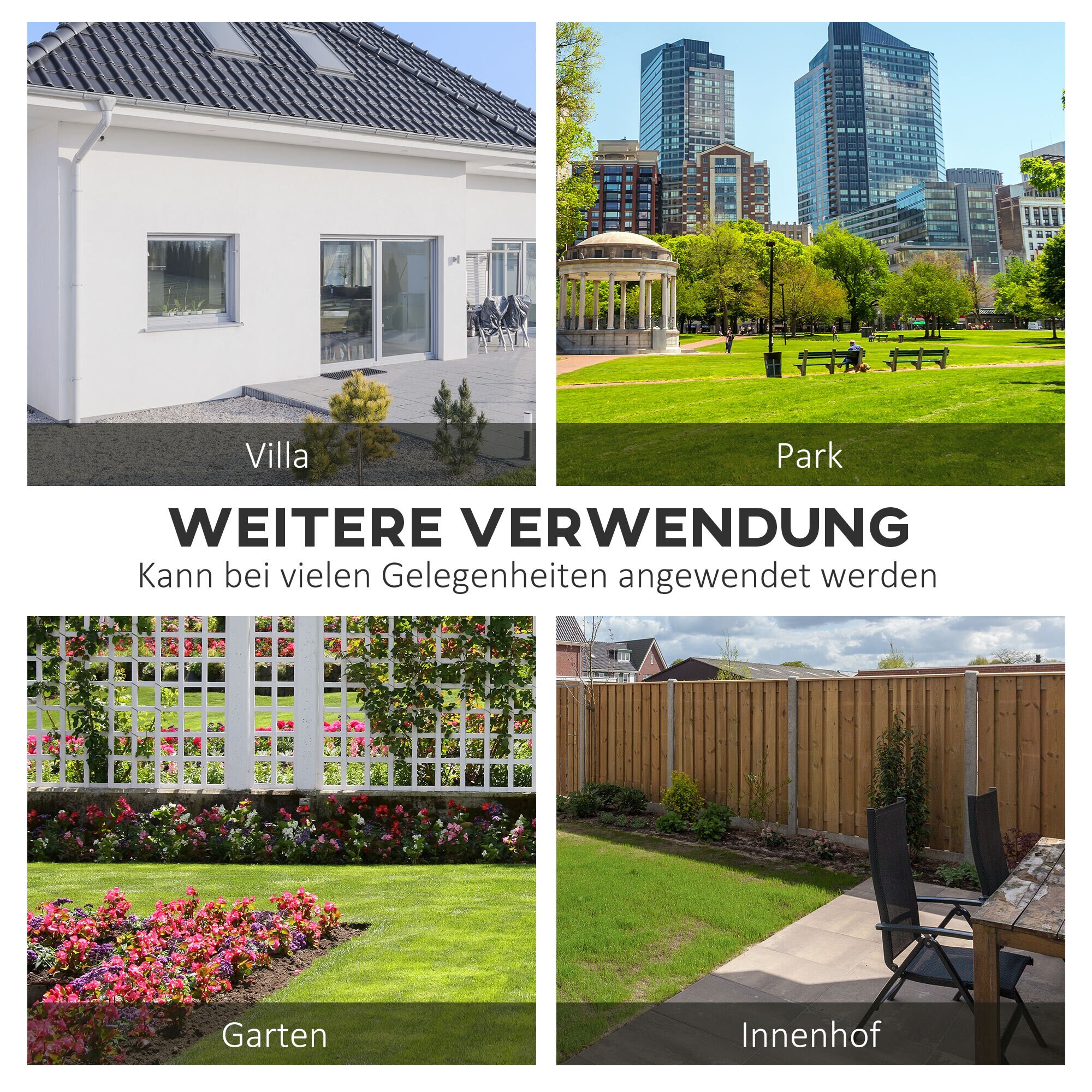 Outsunny Gartenbank mit Rückenlehne braun 121L x 52B x 93H cm