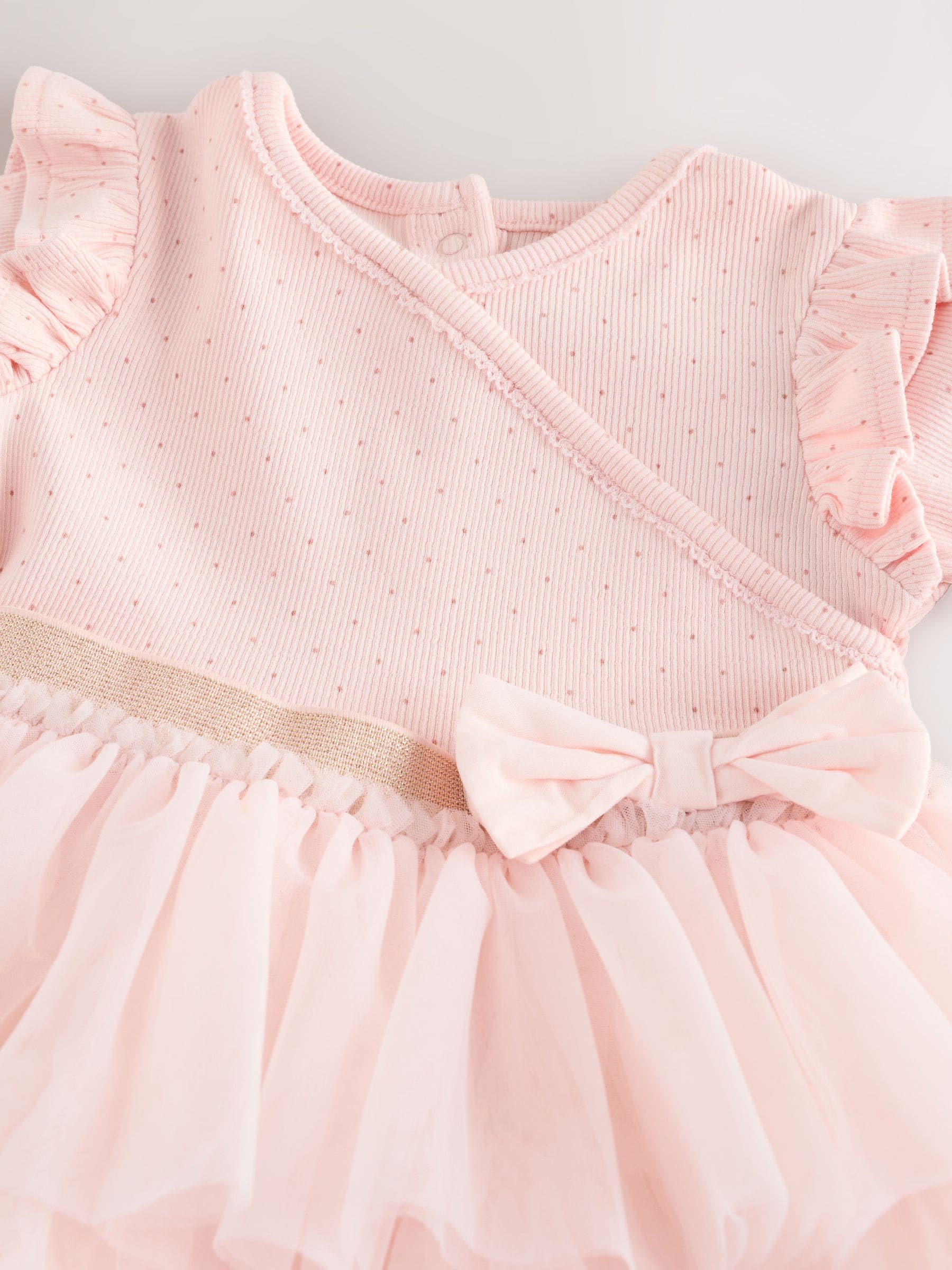 Roze - Babyjurk met lange mouwen en tutu (0mnd-2jr)
