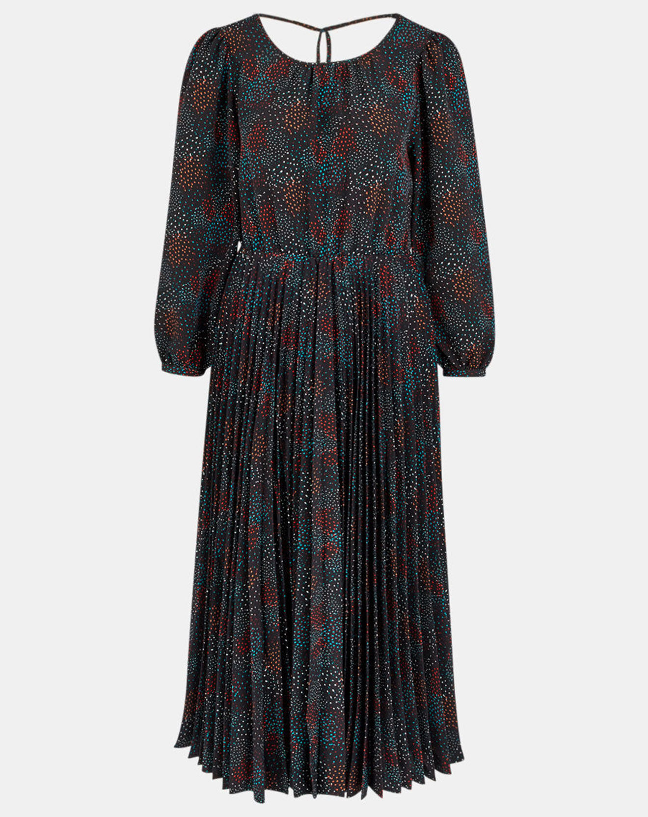 Galeries Lafayette Robe longue et plissée Gaia noire