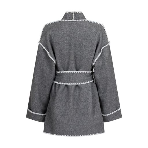 Neo Noir Frenchie Jakke, Dark Grey Melange, 42