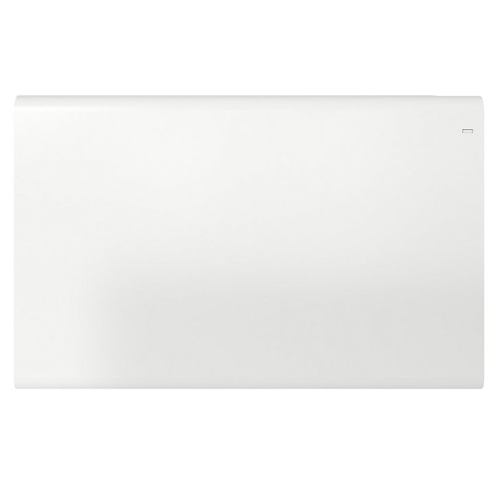 Radiateur connecté électrique à inertie fluide GoodHome Iriya blanc 1800W horizontal.
