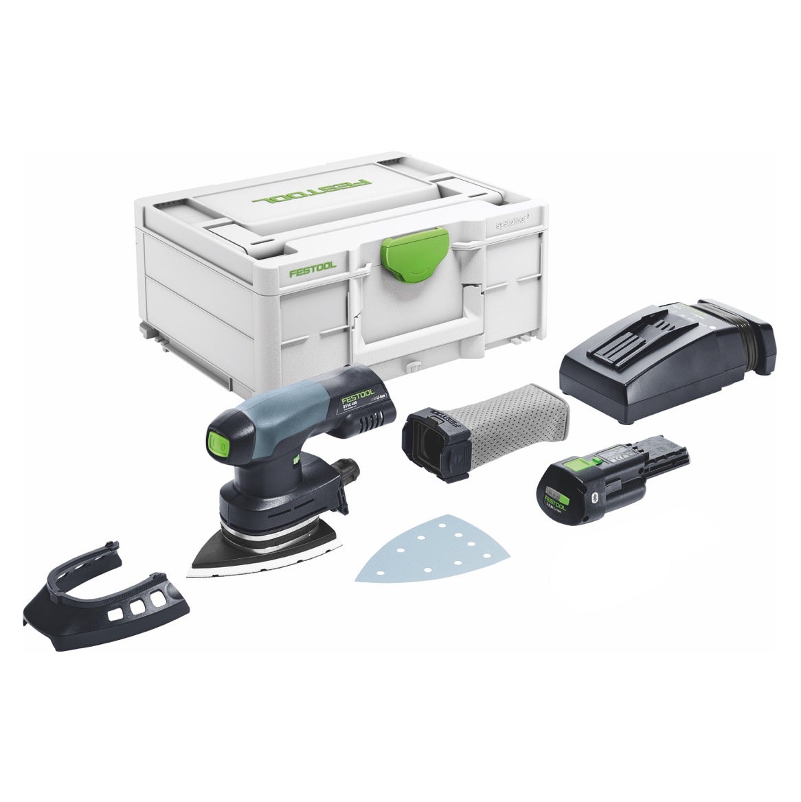 Festool DTSC 400-Basic Accu Deltaschuurmachine 18 V 100 x 150 mm Borstelloos + 1x 3,0 Ah Accu + Lader + Systainer