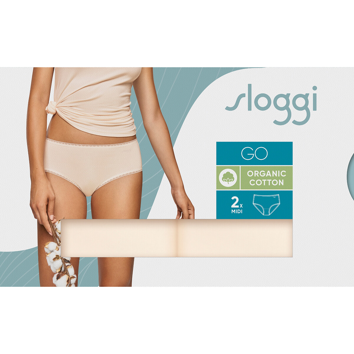 SLOGGI<br>Conjunto de 2 cuecas midi Go