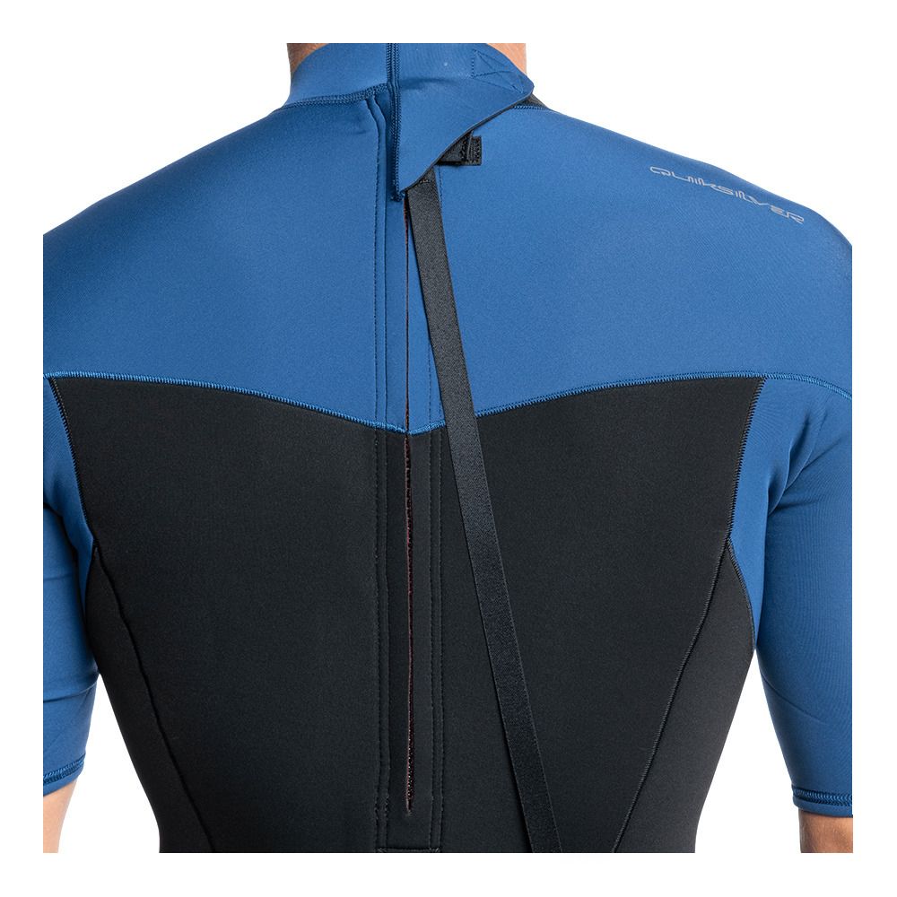 Quiksilver EVERYDAY SESSIONS SPRINGSUIT BACK ZIP - Combinaison shorty 2/2mm Homme black/insignia