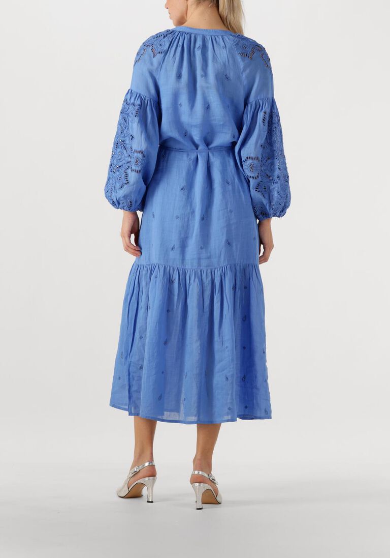 blauwe scarlett poppies midi jurk liwa long dress