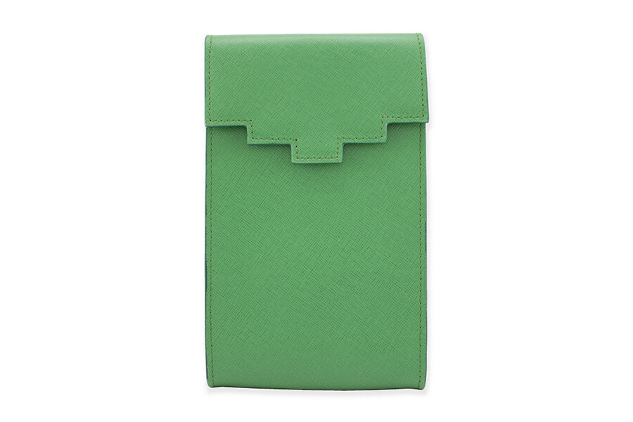 Stair Pouch green Saffiano