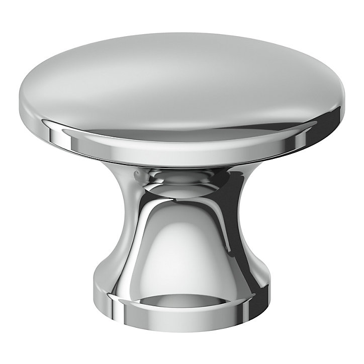 Bouton de meuble arrondi Primel GoodHome effet chromé Ø2.9 x l.2,9 mm x h. 2.1 cm