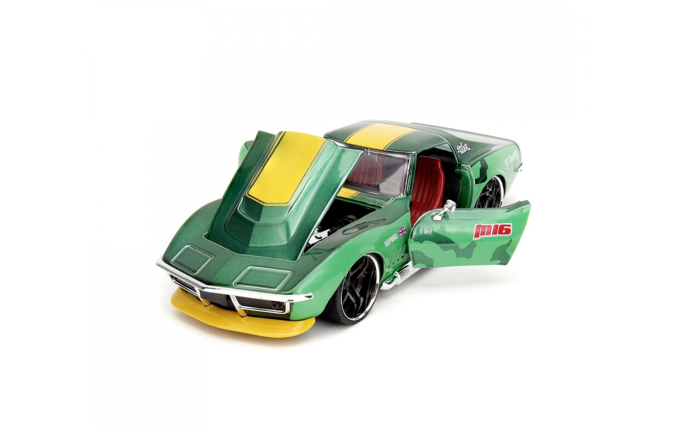 Chevrolet Corvette Stingray ZL1 Street Fighter 1:241969 Chevy Corvette Stingray ZL1 Modellauto mit Cammy White Figur