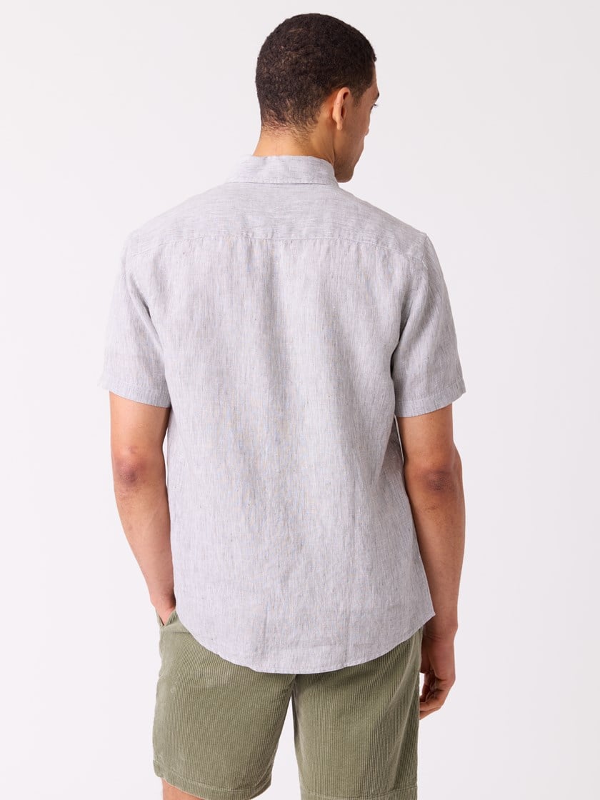Dillon stripet linskjorte - Regular fit Thyme