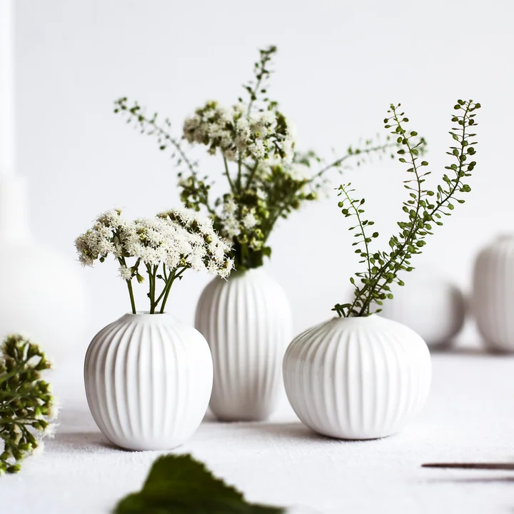 Kähler Design - Hammershøi Vase, H 10,5 cm / weiss