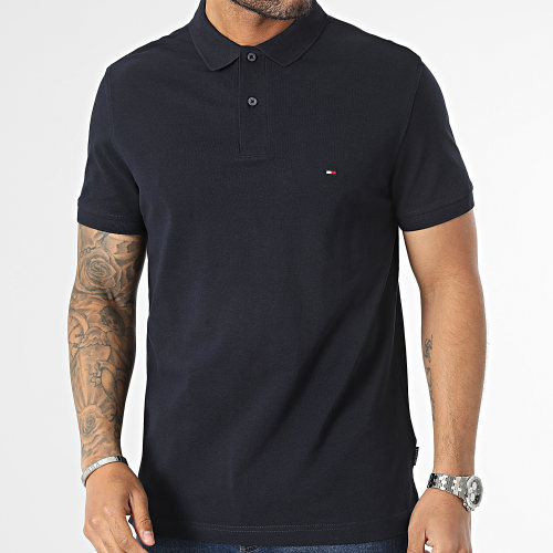 Polo Manches Courtes Flag Under Placket 1684 Bleu Marine