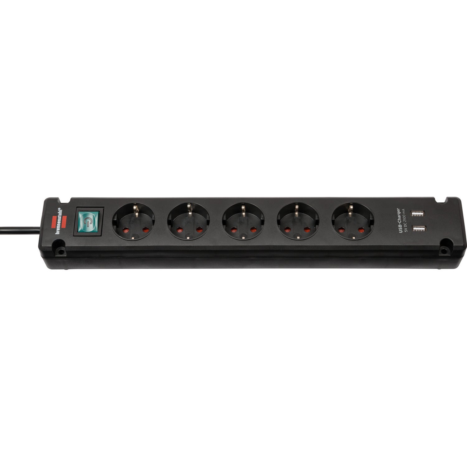 Brennenstuhl Bremounta 5-voudig USB zwart