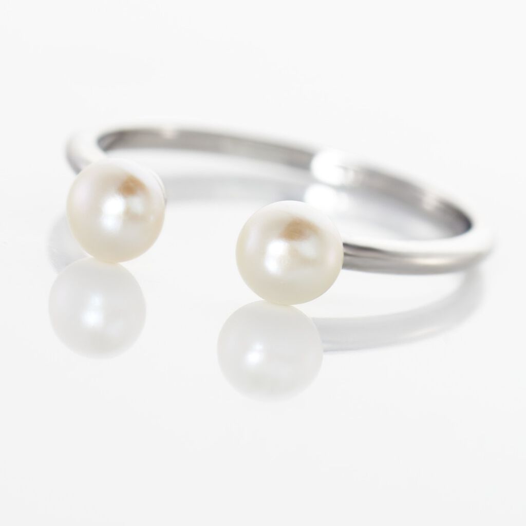 Bague Ull Argent Blanc Perle De Culture