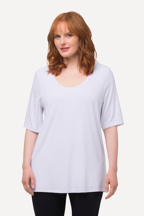 T-Shirt, vorne doppellagig, V-Ausschnitt, Halbarm