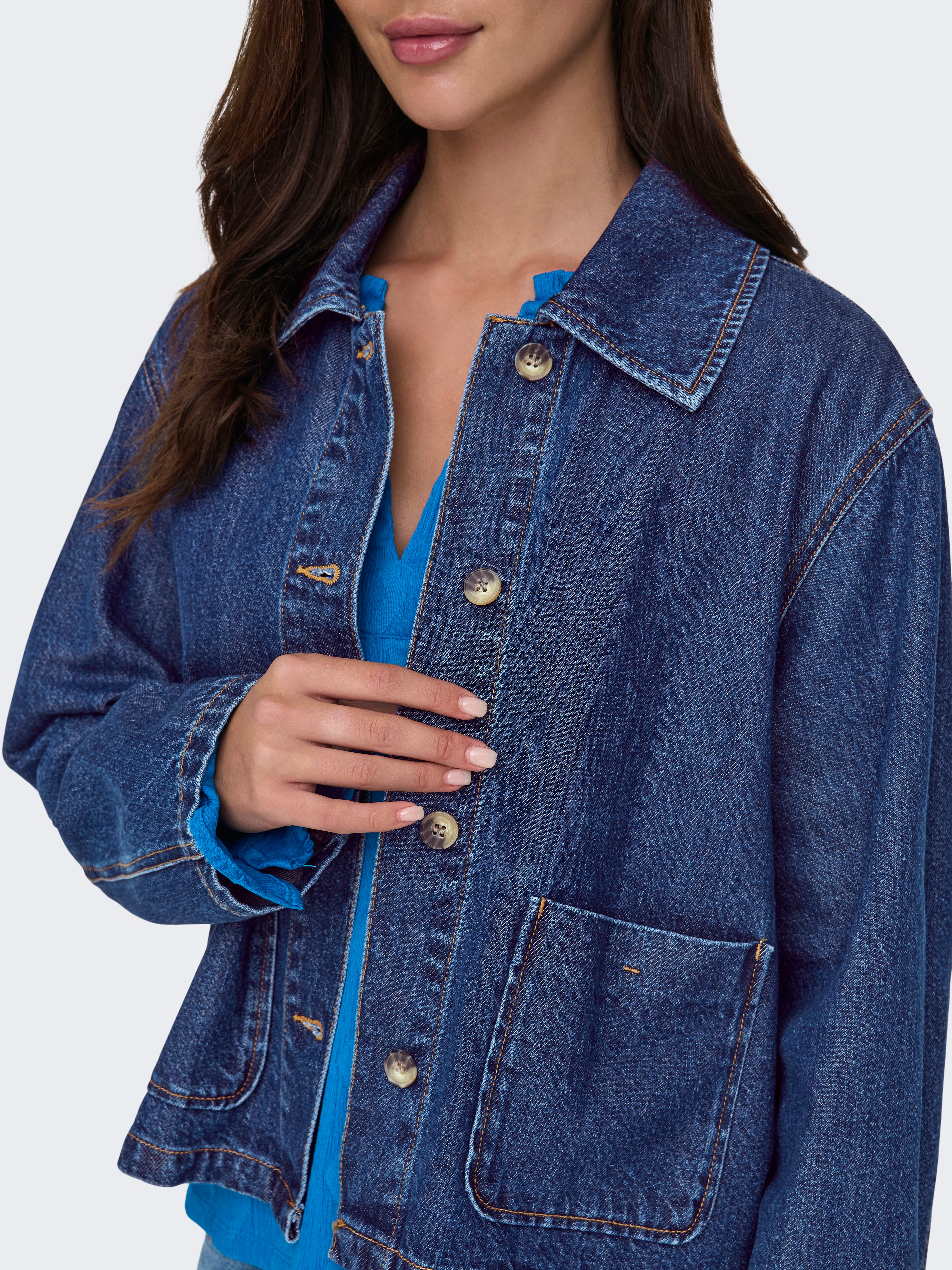 ONLLERIN Jeansjacke Dark Blue Denim