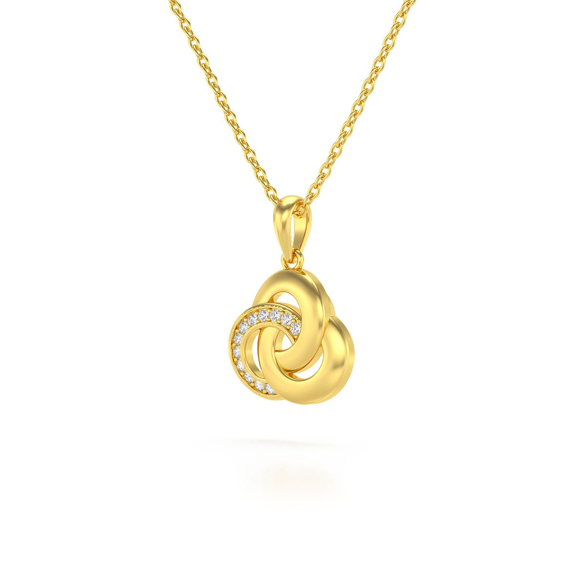 Collier Pendentif ADEN Or 585 Jaune Diamant Chaine Or 585 incluse 2.034grs