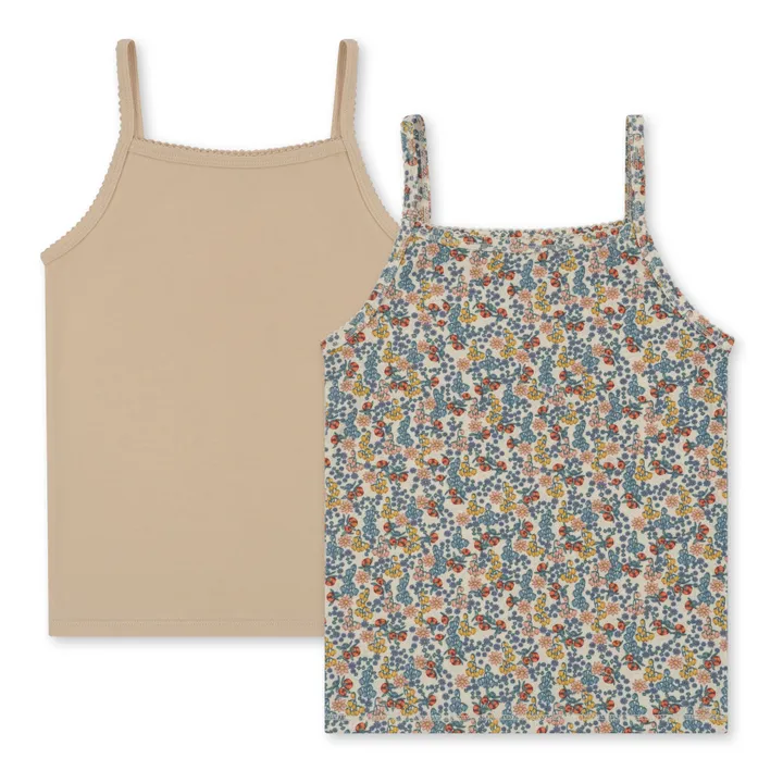 Konges Sløjd Lot 2 Débardeurs Bretelles Basic Coton Bio | Beige