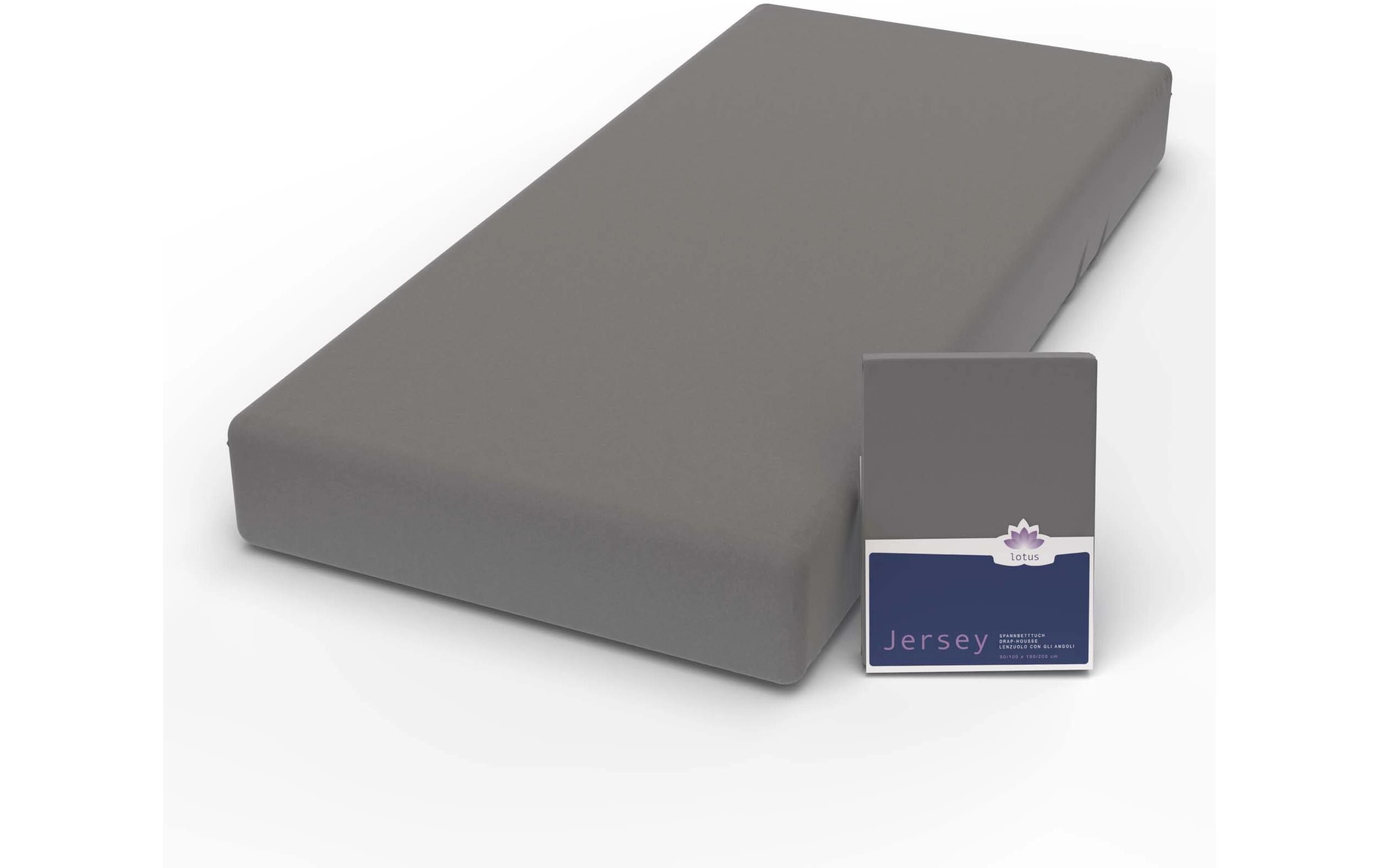 Fixleintuch Jersey Comfort 140-160 x 200 cm, DunkelgrauJersey Spannbetttuch aus 100% Baumwolle