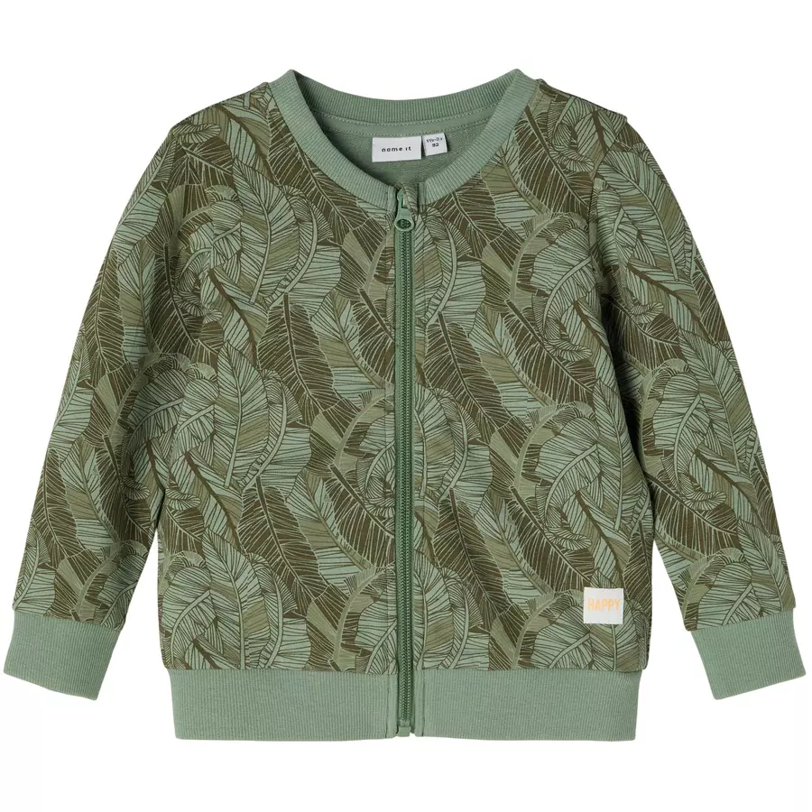 name it Sweatjacke Nmmfrank Olive Night
