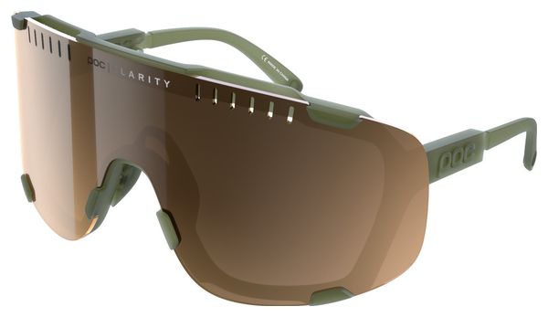 Lunettes POC Devour Epidote Vert - Verres Miroir Translucent Maron / Argent
