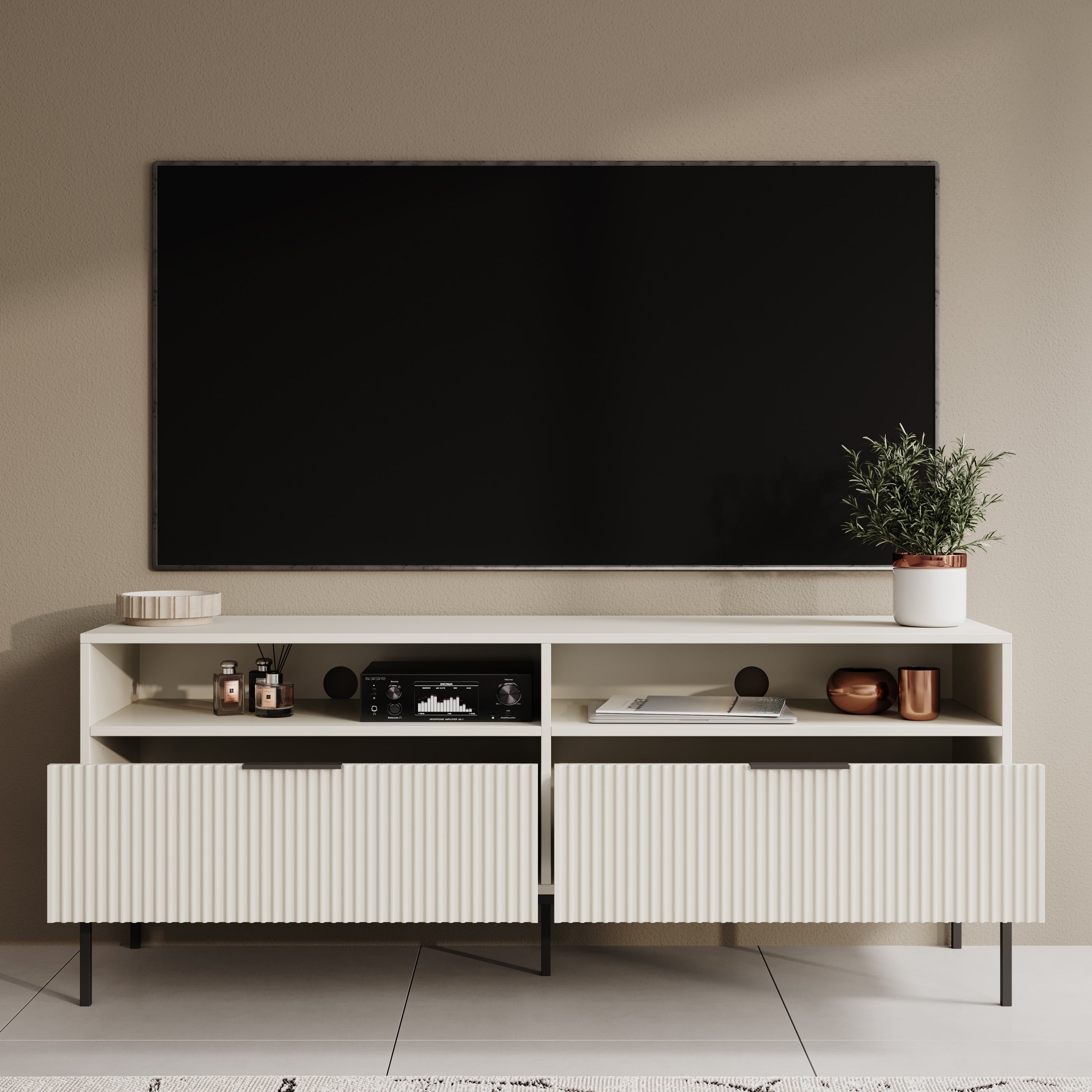 Meubella - Delaware - TV-Meubel - Beige - 150 cm