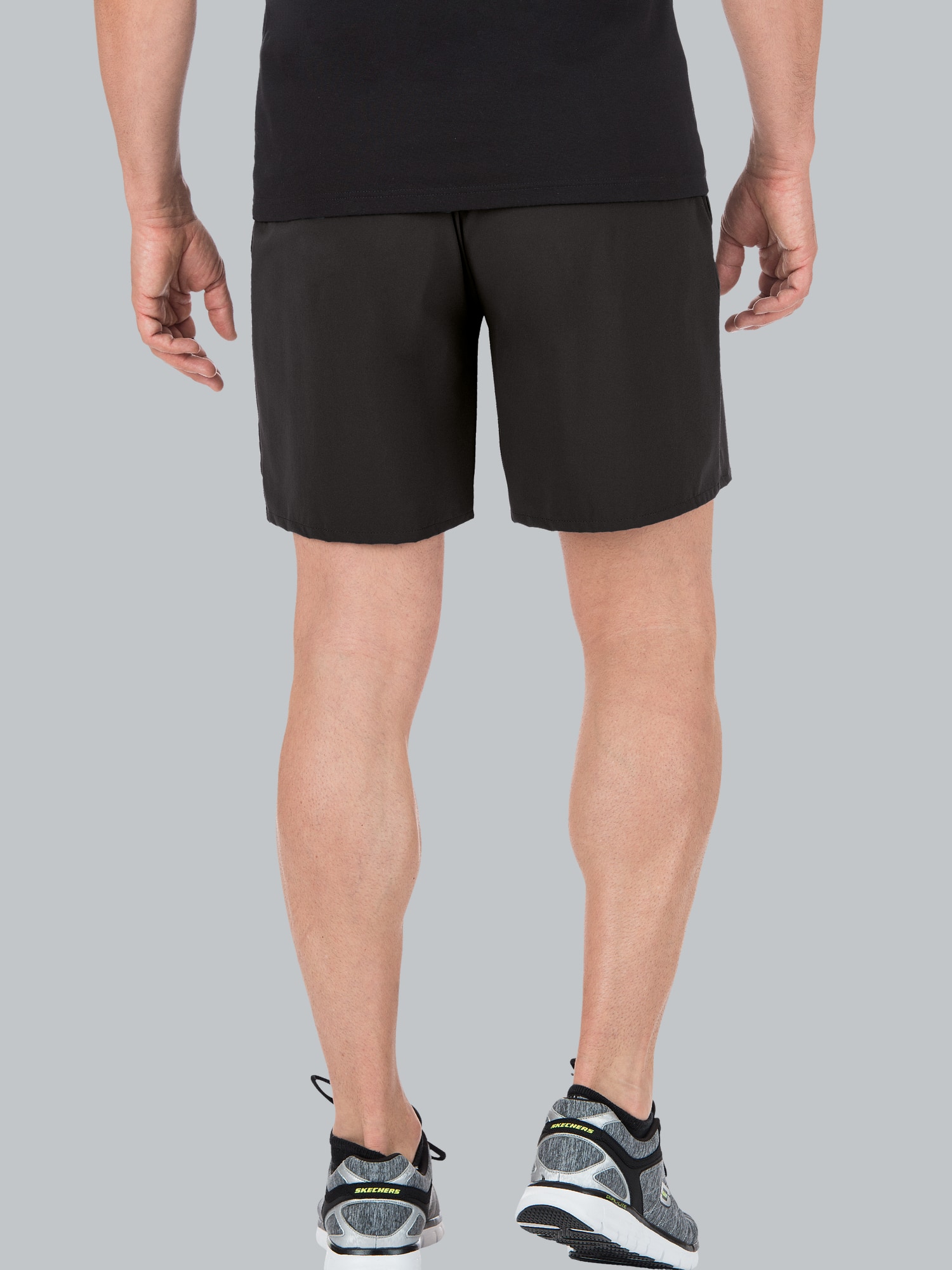 Sport-Shorts mit Innenslip aus Netz Schwarz