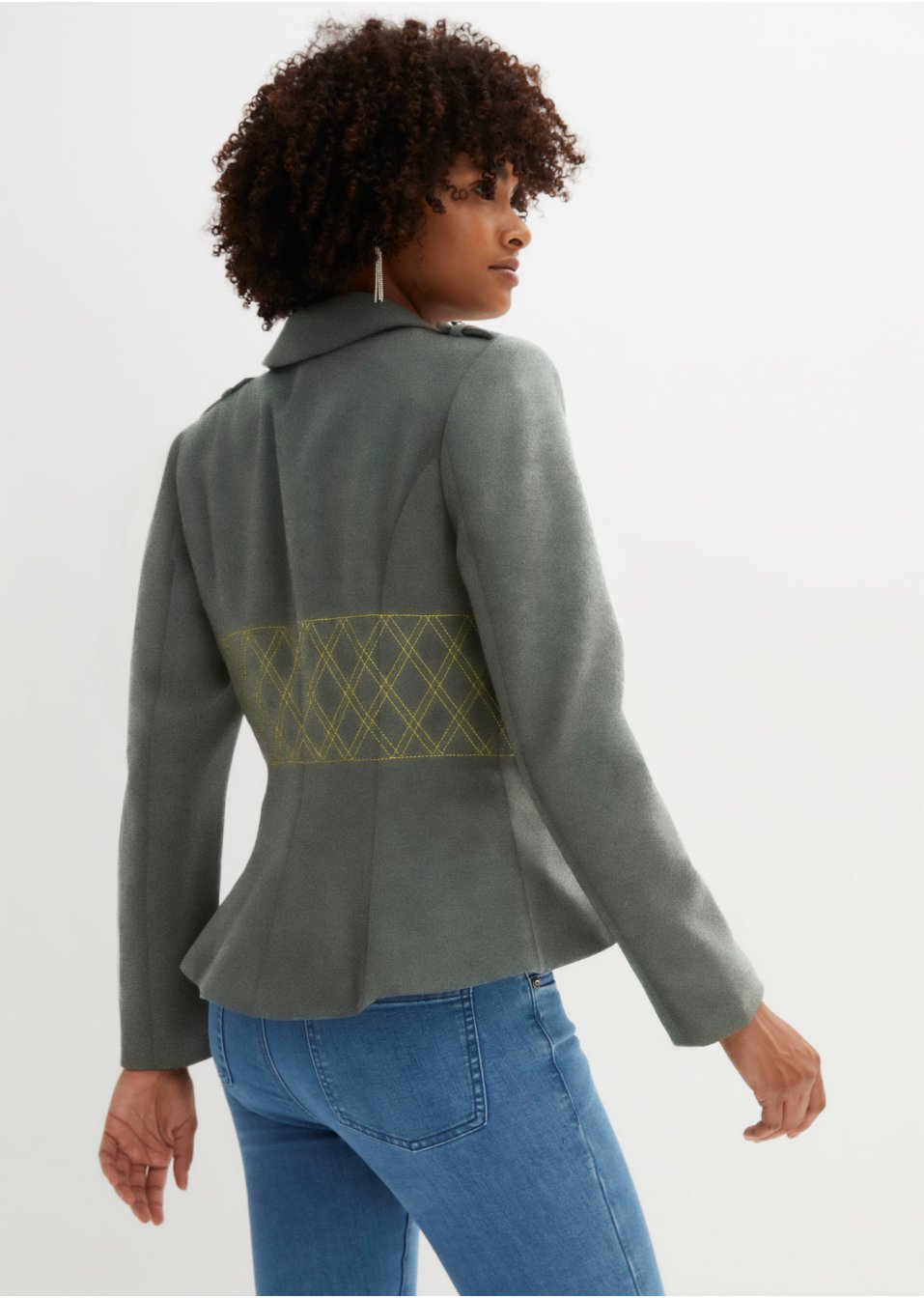 Veste courte avec boutons dorés