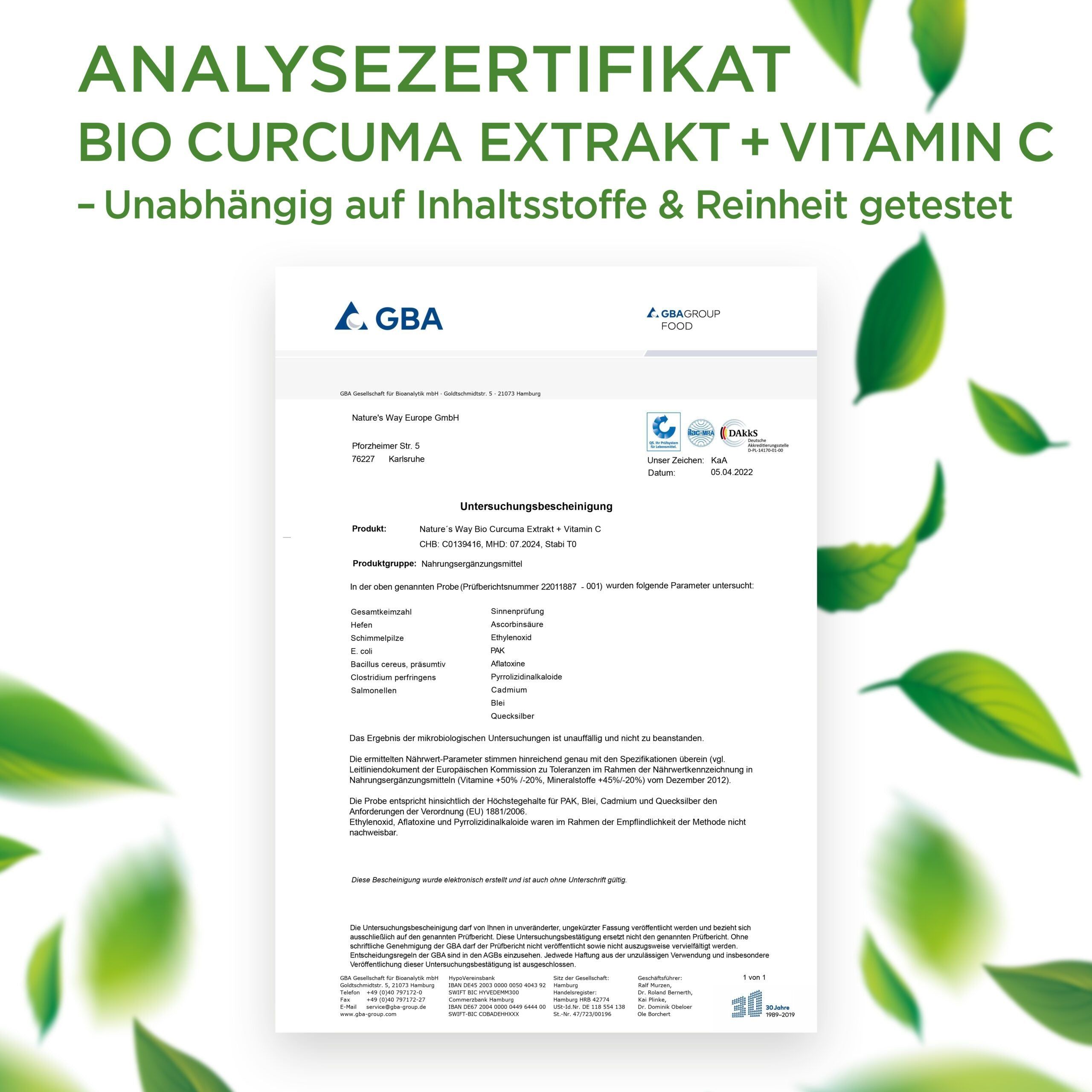 Nature's Way Bio Curcuma Kapseln – hochdosierter Kurkuma-Extrakt mit Vitamin C, 45x höhere Aufnahme