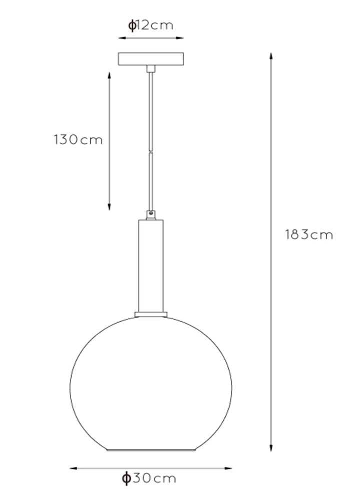 Lucide Marius hanglamp 30cm 1x E27 zwart