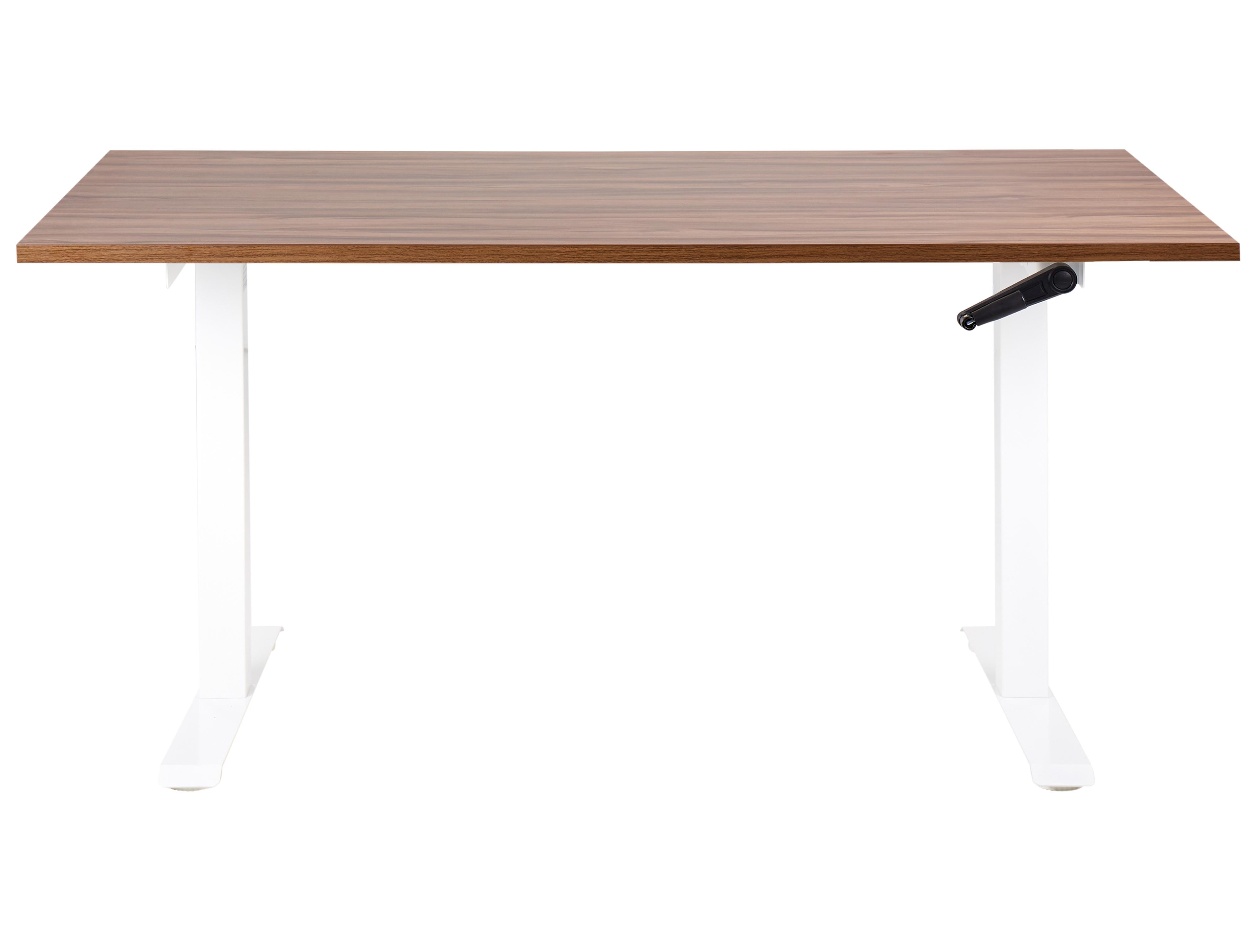 Handmatig verstelbaar sta-bureau DESTINES Bruin/wit 160 cm 72 cm