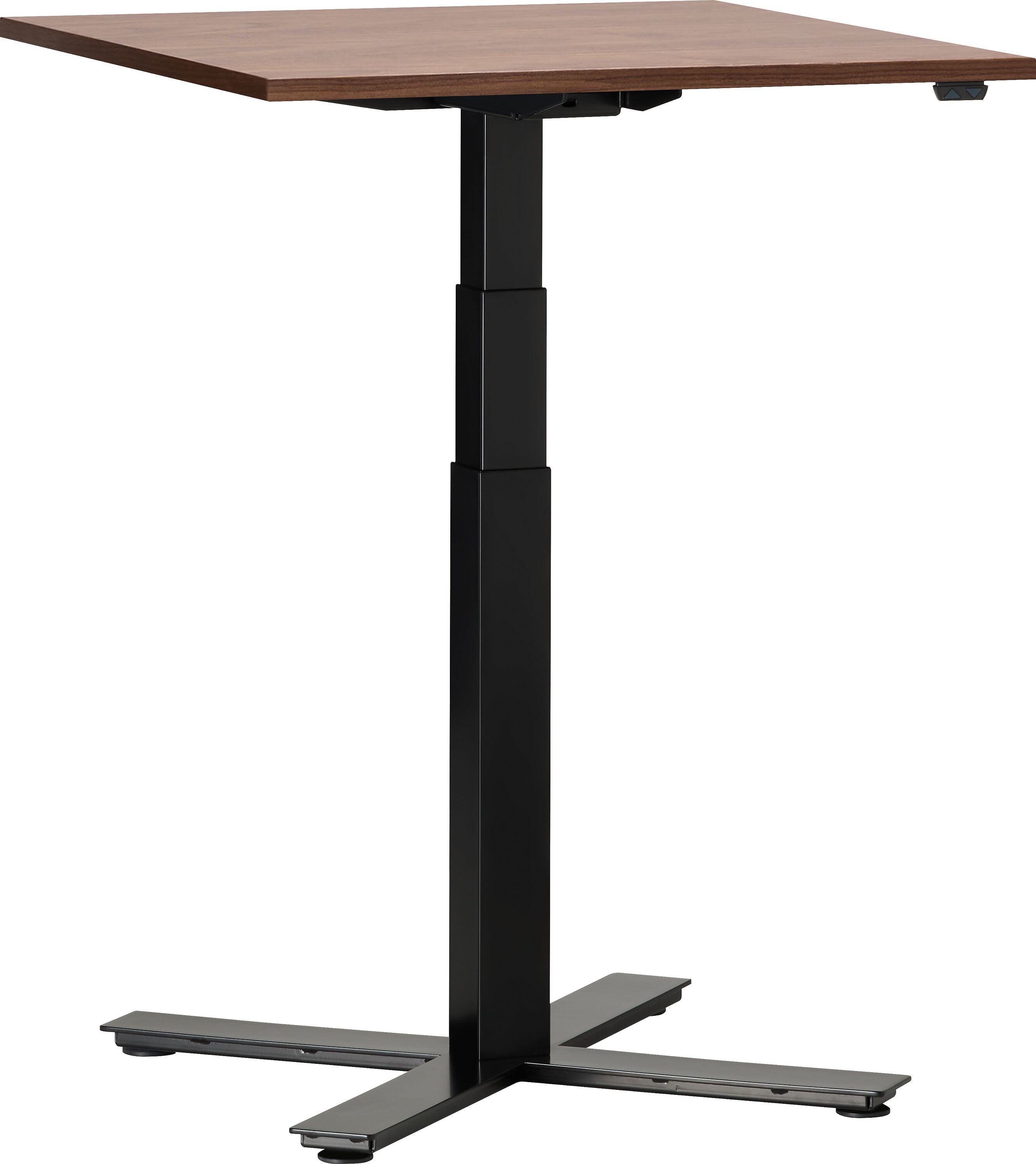 FLEXCUBE Besprechungstisch höhenverstellbar - Nussbaum / B: 70.0 cm x T: 70.0 cm x H: 62.5 cm