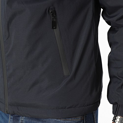 Veste Zippée Capuche Bleu Marine