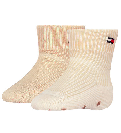 Tommy Hilfiger Strømper - Rib - 2-pak - Classic Khaki