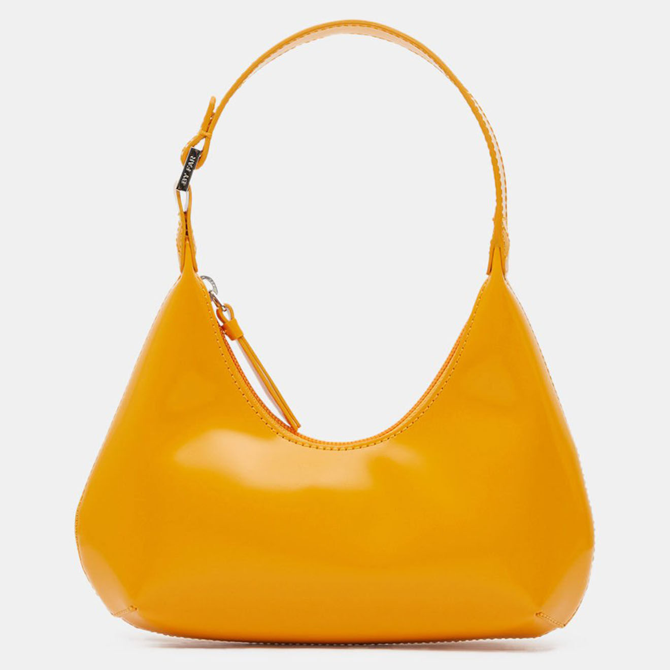 By Far Sac à main en Cuir Baby Amber Semi Pate orange - 16x22x6 cm