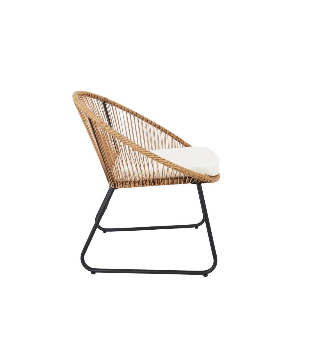 Paris Prix - Salon De Jardin 2 Places san Marco 82cm Marron
