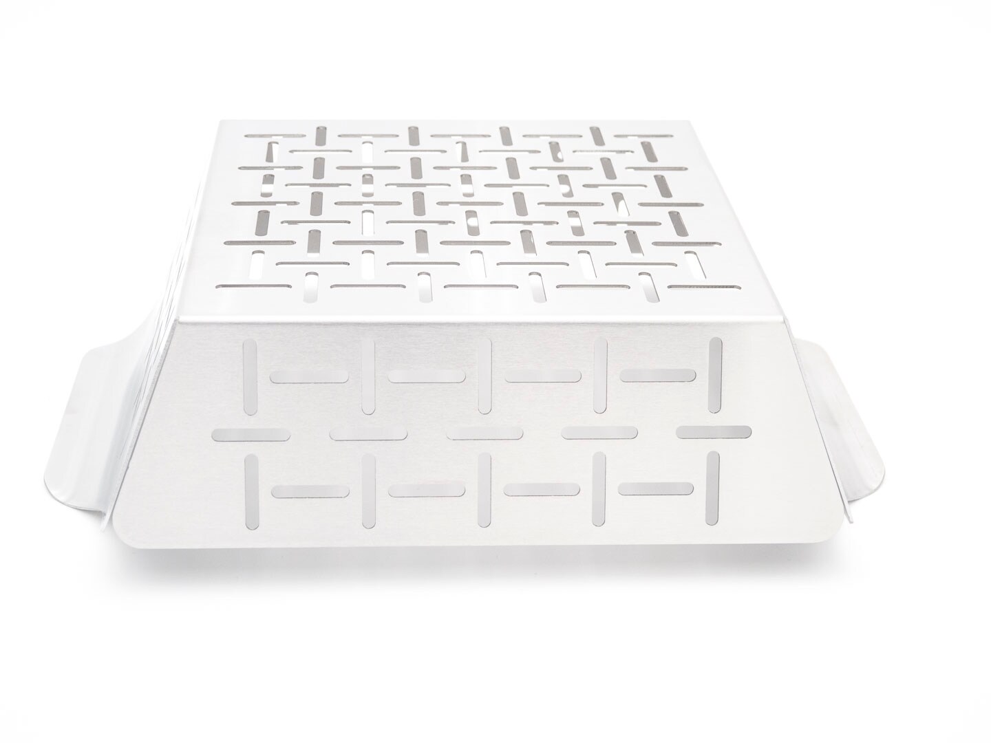 Edelstahl Grillkorb 19x24x5,5 cm inkl. Griffen - Perfekt zum Grillen und Garen von Gemüse - Spülmaschinengeeignet