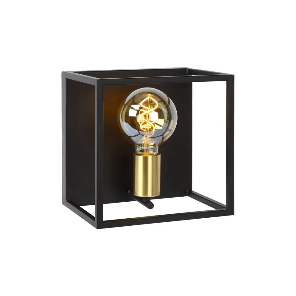 Lucide wandlamp Ruben - zwart - 22x18x22 cm